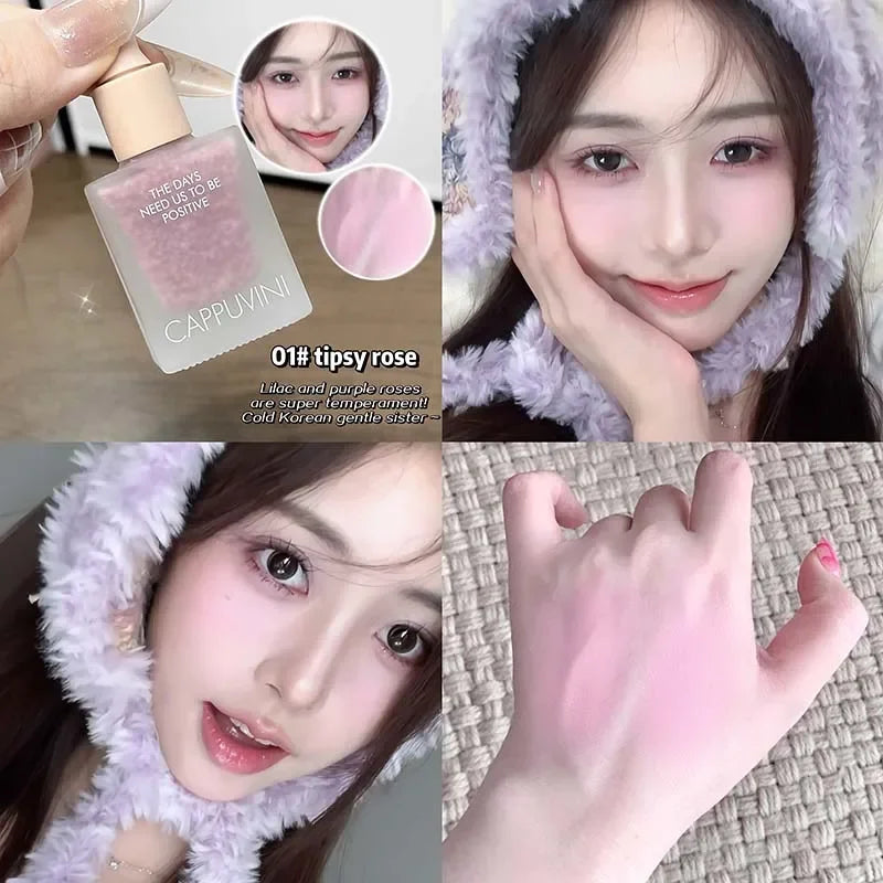 Liquid Blush Soft Velvet Matte Blusher Make Up Lightweight Cream Blush Makeup for Long-Lasting Cheek Tint Cream Rouge Cosmetics