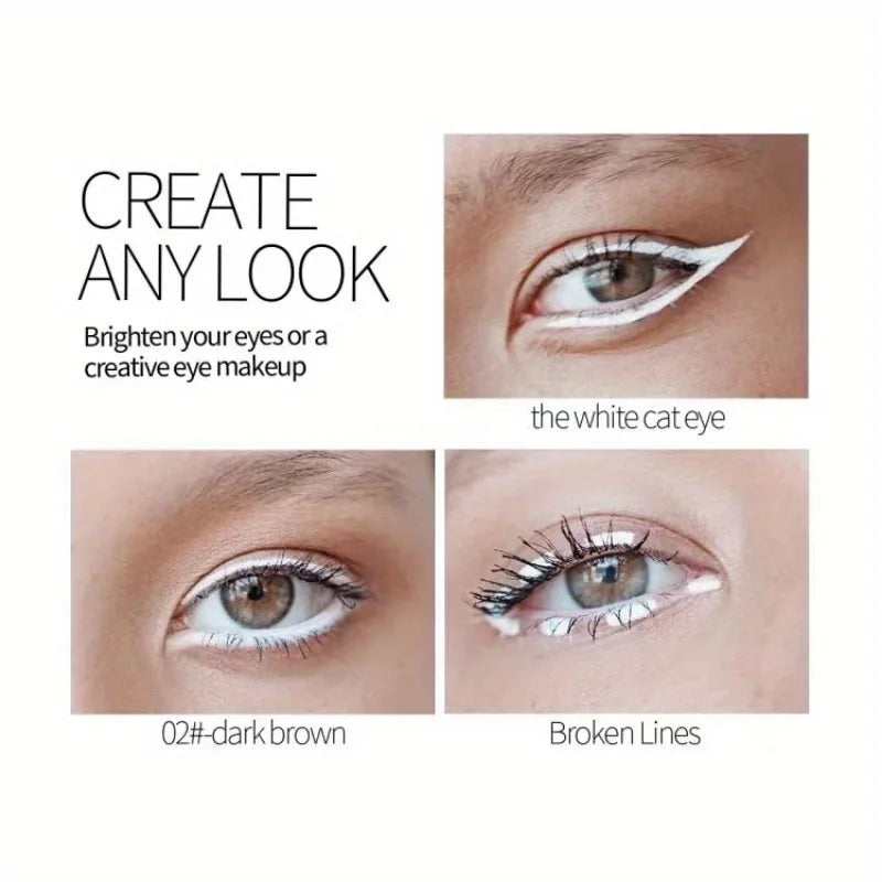 3PCS Waterproof White Eyeliner. Long Lasting, Smooth, Easy Wear. Eyes Brightener. Ideal for Music Festivals