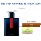 100ml Red Moon Marine Eau de Toilette Lasting Colognes Woody Men Perfume Attractive Women Glamour Dating Body Spray Perfume Gift