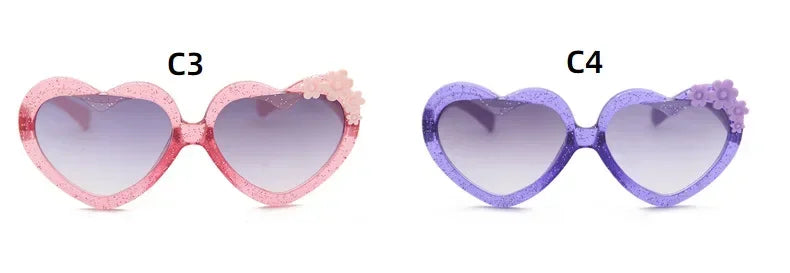 Girls Boys Cute Cartoon Flower Sunglasses Outdoor Sun Protection Children Lovely Vintage Glasses Protection Classic Kids Eyewear