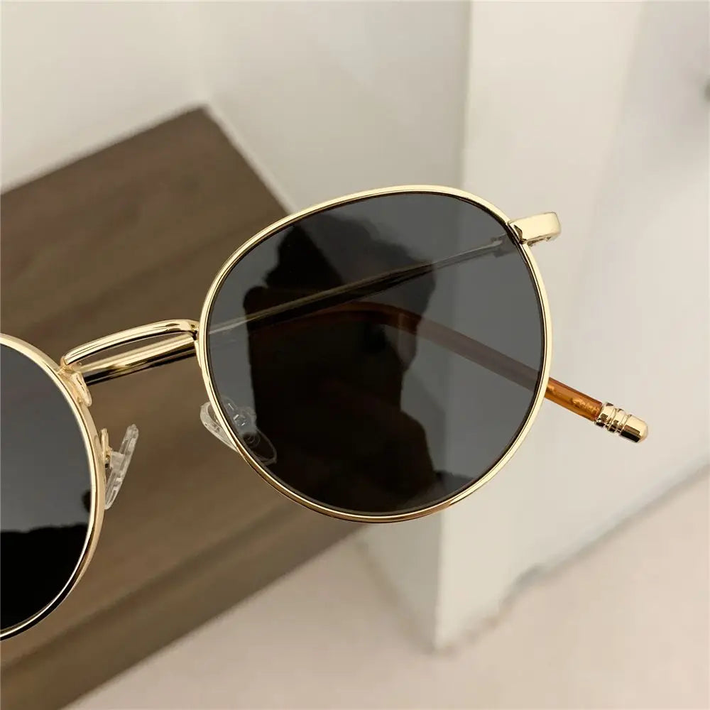 Fashion Women  Sunglases Round Sun Glasses New Metal Frame Eyewear Fishing Glasses UV400 Shades