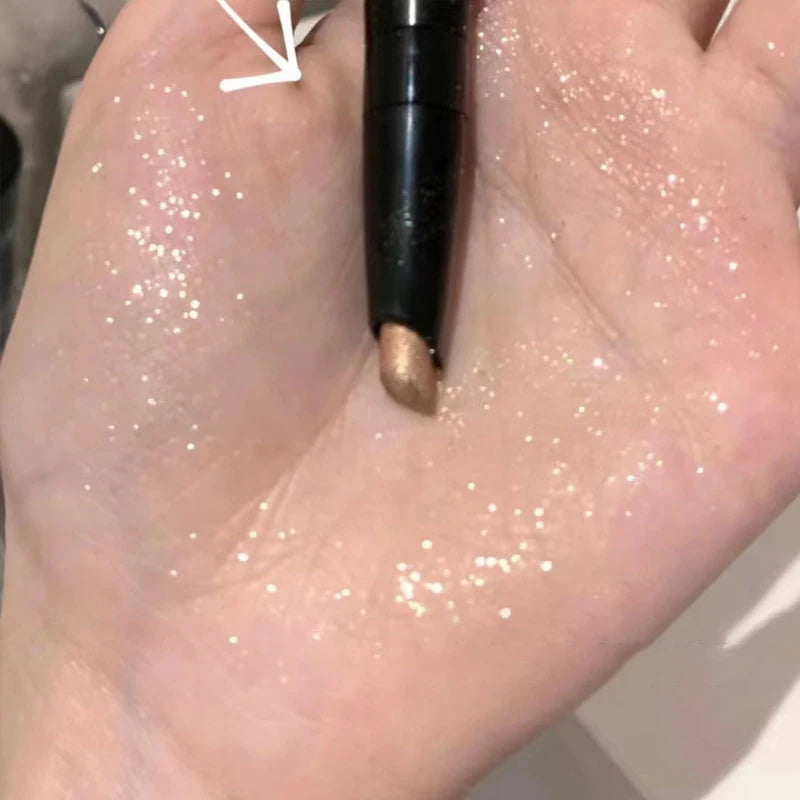 Glittering Eyeshadow Pen Face Makeup Highlighter Stick Long lasting Shiny Diamond Pink Silkworm Champagne Gold Eyeliner Gel Pen