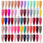 NAILCO 10PCS/Set Gel Nail Polish Gorgeous Full Coverage Semi Permanent Soak Off UV LED Gel Nail Art Base Top Coat Gel Polish Kit