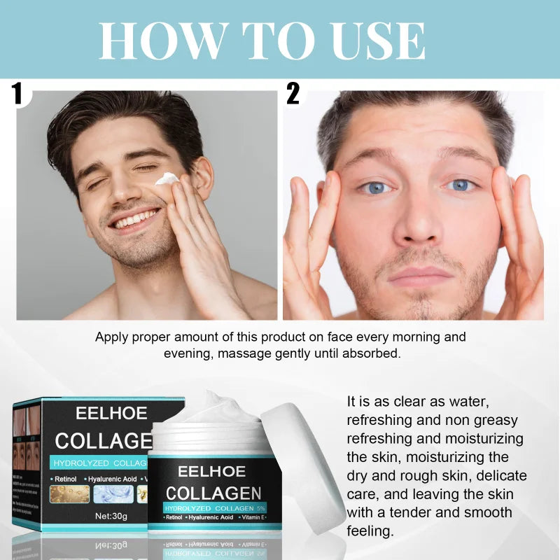 Anti Aging Anti Wrinkle Face Cream Collagen Moisturizing Whitening Facial Skin Care Firming Brighten Day Night Cream for Men