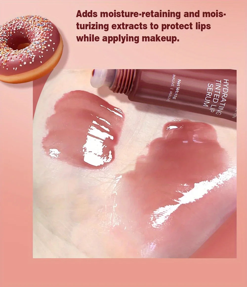 Colored lip gloss, liquid hydrating and moisturizing, light and shiny lip balm, water gloss lip glaze moisturizing lip milk.