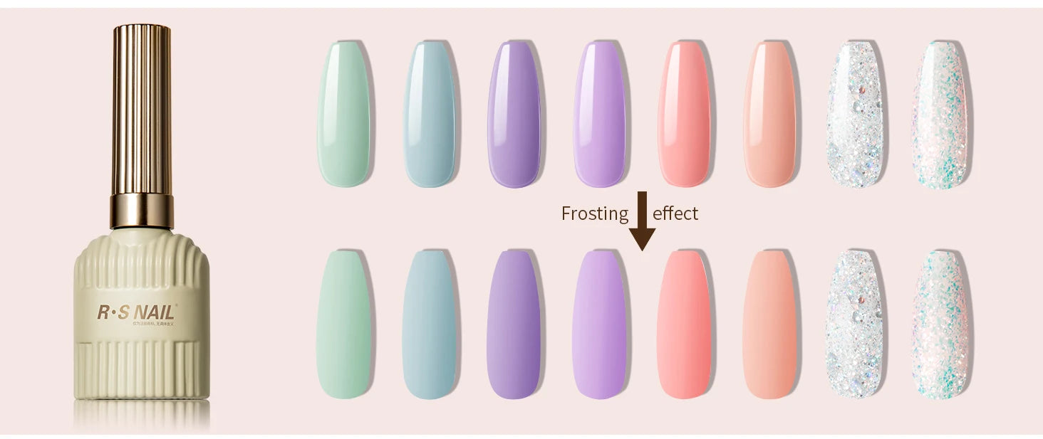 RS NAIL Russian Matte Top Coat Gel Nail Polish 10g Frosted Non Stick Powder Mat Top Coat Nail Art LED UV Semi Permanent Seal Gel