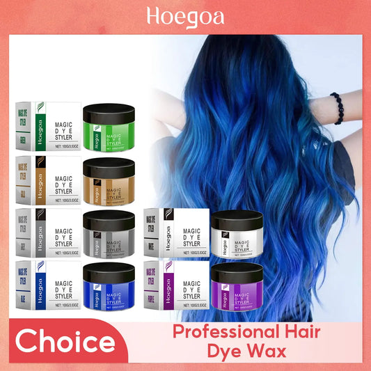 6 Colors Hair Color Wax Dye White Blue Brown Hair Natural Matte Nourish Long-Lasting Hair Coloring Styling Cream For Women Men