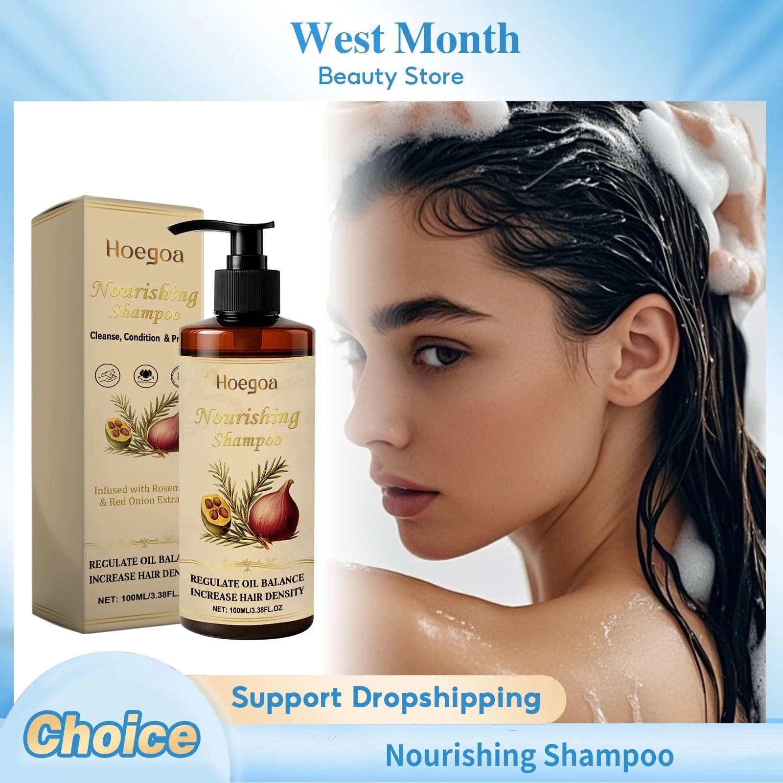 Nourishing Shampoo Gentle Cleansing Soothing Scalp Strengthen Hair Roots Moisturizing Remove Dandruff Smooth Refreshing Shampoo