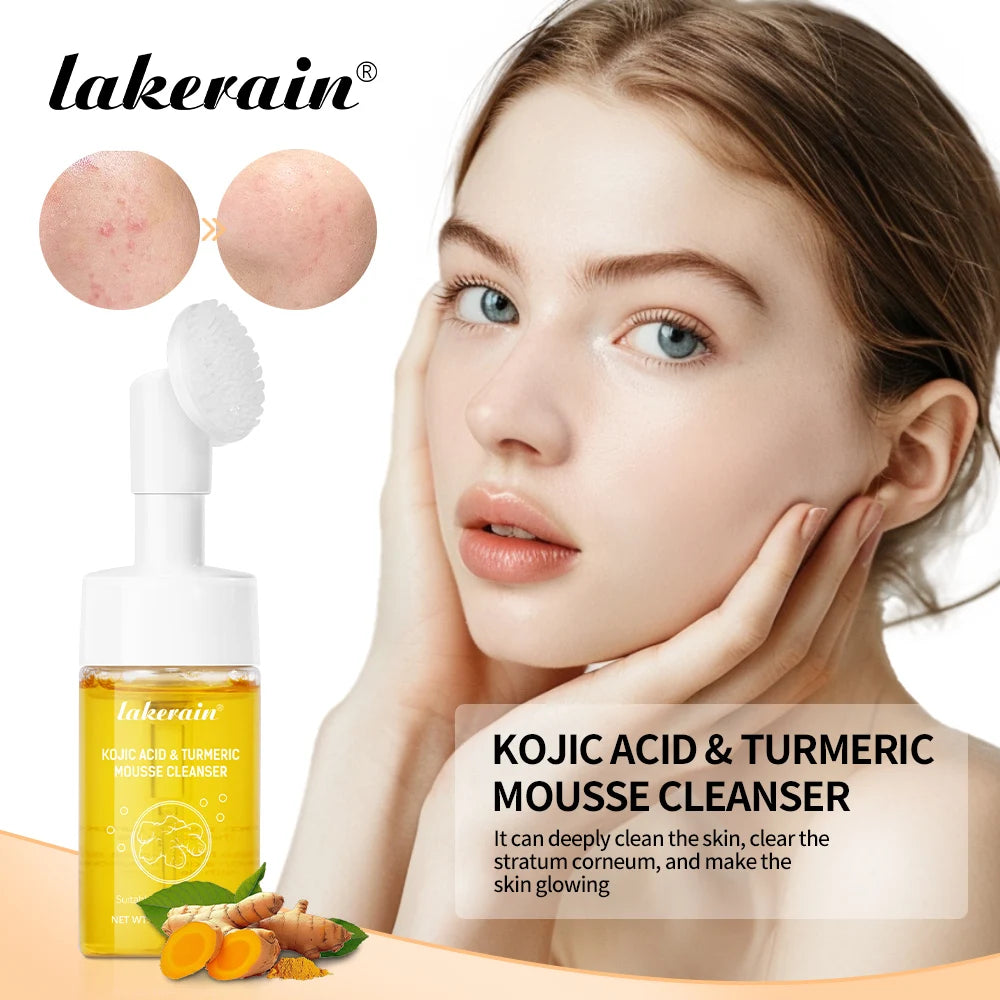 Turmeric Cleansing Mousse Exfoliating Hydrating Mild Non-Irritating Cleansing Moisturizing Soothing Foaming Facial Wash