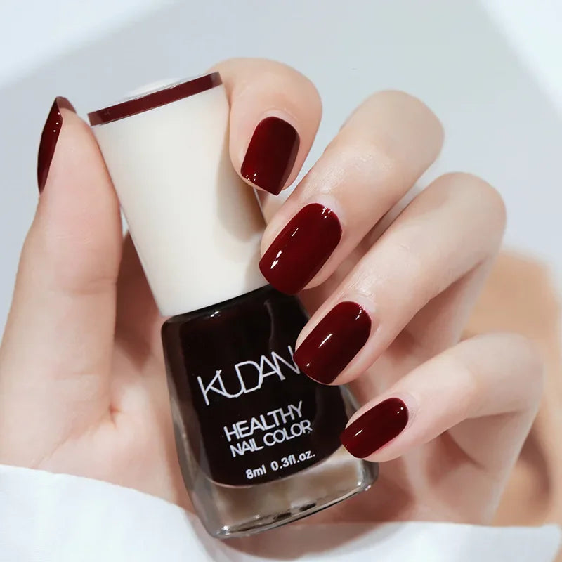 Nail Polish Without Baking Lamp White Fine Glitter Non-baking Non-peel Transparent Shiny Oil Base Coat Nude Nail Polish