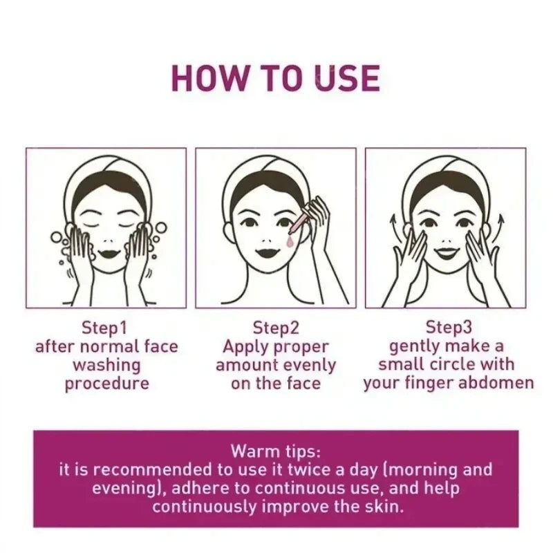 Facial Anti-Wrinkle Serum Fade Fine Lines Anti-Aging Whitening Moisturizing Remove Freckles Brighten Facial Skin Care
