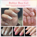 BORN PRETTY 15ml Milky Pink Rubber Base Gel Nail Polish Glitter Semi-Permanent Varnish Soak Off Self Leveling UV LED Polish