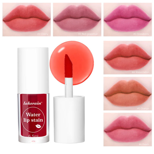 Fruity Water Lip Tin Lip Gloss Moisturizing Lip Glaze Long Lasting Lip Ink Face Lip Dual Purpose Liquid Lipstick Cosmetic Makeup