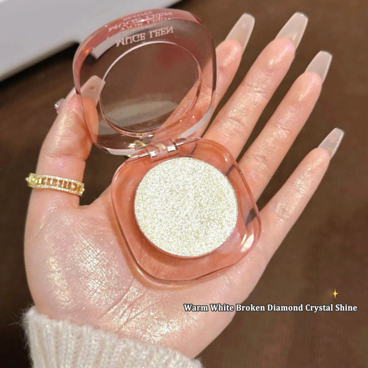 Makeup Highlighter Pink Polarized Shiny Glitter Brighten Cheekbones Eyes High Gloss Palette Highly Pigmented Shimmer Fine Shine