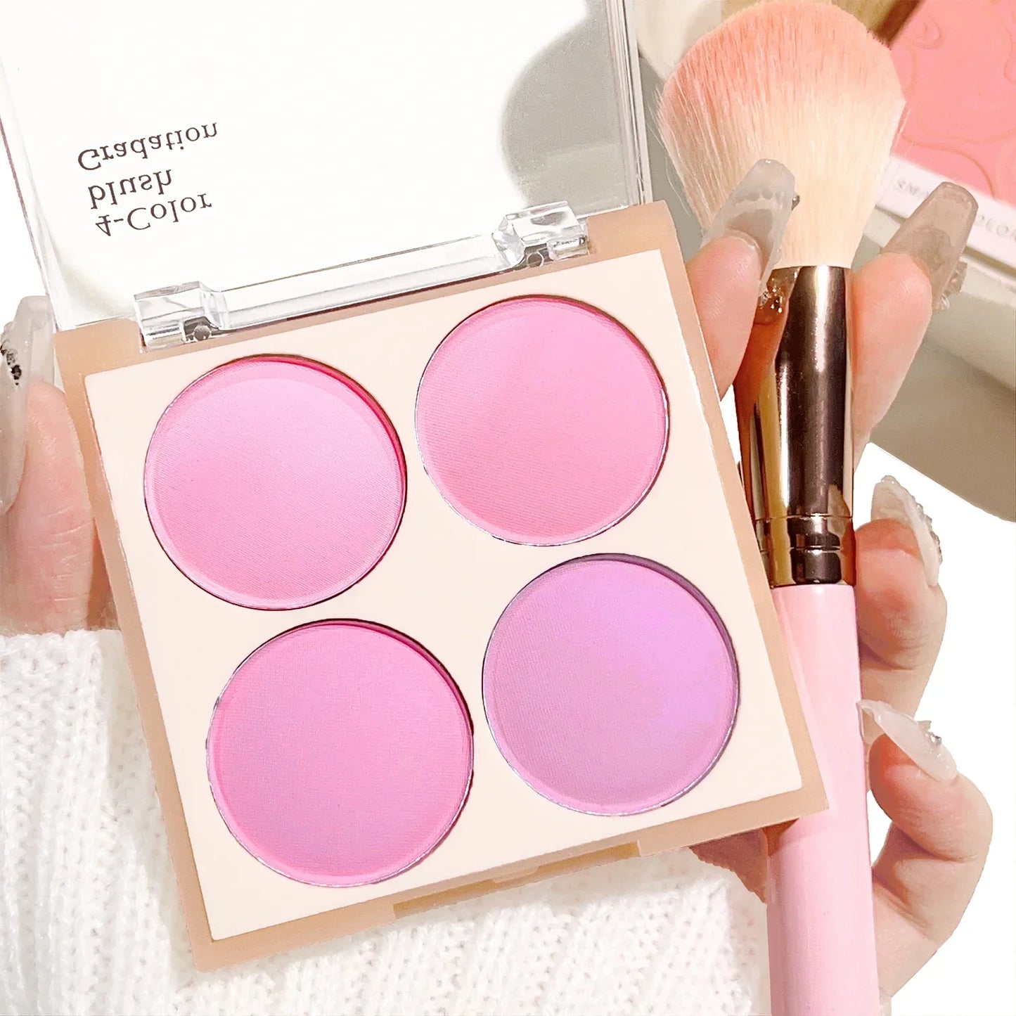 Radiant Blush Palette Makeup – Soft Matte & Shimmer, Natural Glow for a Youthful Look