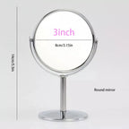 Makeup Mirror Portable Makeup Mirror Double sided Metal 3-inch 4-inch Round/Oval/1:2 Magnifying Mirror Face Rotating Mirror