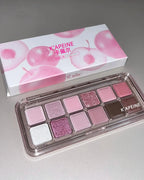 12 Colors Pink Eye Shadow Pallete Clear Glitter Pearl ,Girl Beginner Makeup Nude Eyeshadow Low Saturation Korean Cosmetics