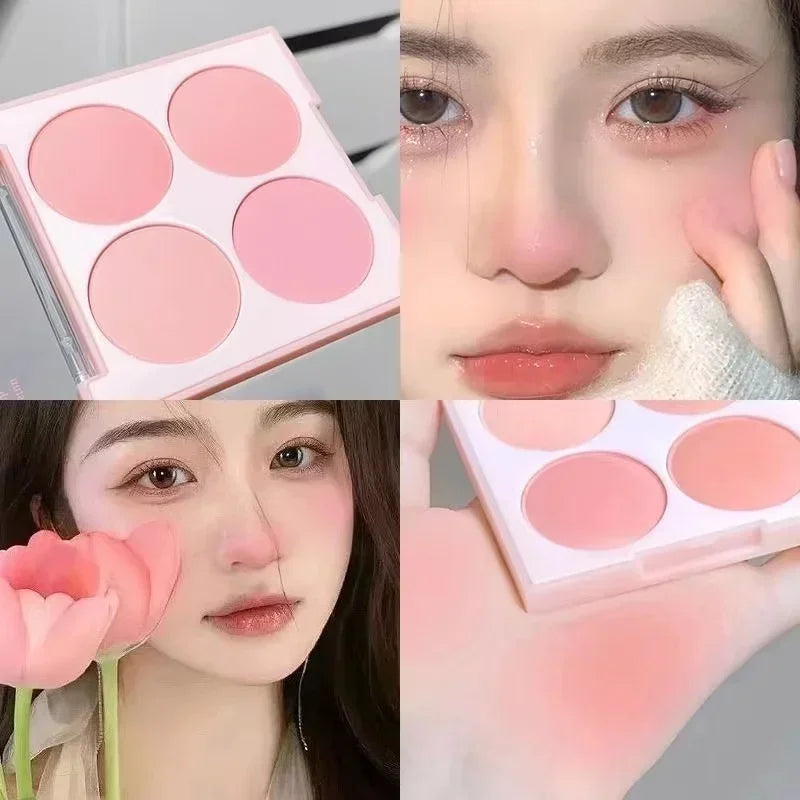 Radiant Blush Palette Makeup – Soft Matte & Shimmer, Natural Glow for a Youthful Look