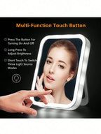 Light Up Your Beauty Routine: LED Makeup Mirror With Adjustable Dimming, Rotating & Storage - USB Vanity Mirror