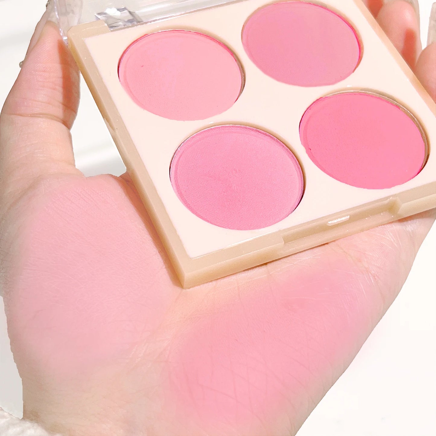 4-color blush bright warm color natural nude makeup effect brightening lasting easy to color face beauty cosmetics