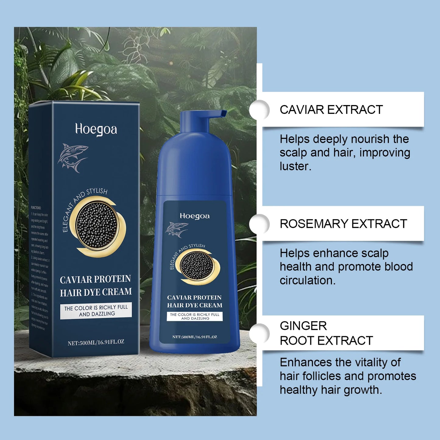 Caviar Hair Dye Cream Change Hair Color Long Lasting Black Brown Repair Gray Hair Safety Nourishing Permanent Hair Coloring Wax