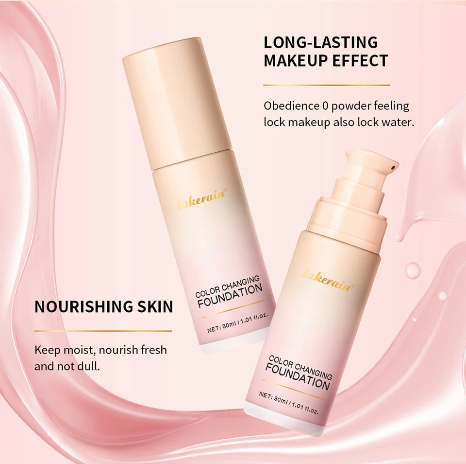 Color Changing Foundation 4 In 1 Moisturizer Longwearing Waterproof Concealer Even Skin Toning Sunscreen Spf 30 Whitening Makeup