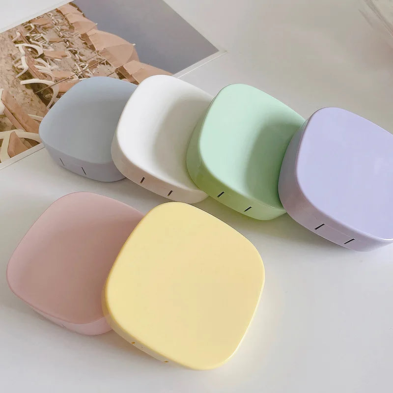 Women Color Contact Lens Case Red Heart Contact Lenses Box for Eyes Care Kit Glasses Case Holder Container