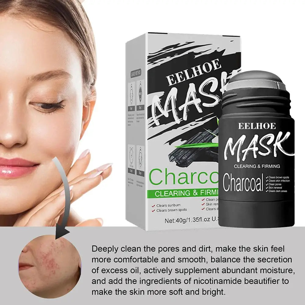 Face Clean Mask Green Tea Cleansing Stick Mask Shrink Pores Deep Blackhead Remover Facial Cleansing Moisturizing Mask Skin Care