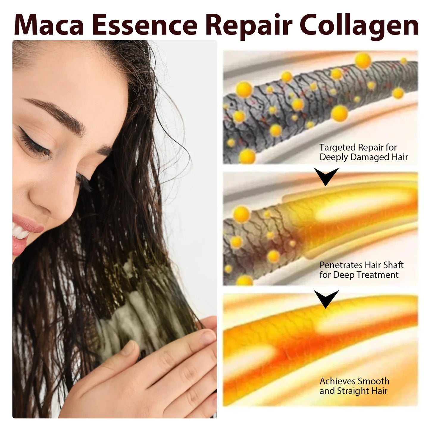 Deep Conditioning Hair Mask Collagen Hair Hydration Treatments for Damaged Hair Moisturizer Repair Hair Strengthening Mask 100g