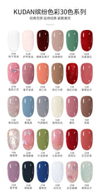 Nail Polish Without Baking Lamp White Fine Glitter Non-baking Non-peel Transparent Shiny Oil Base Coat Nude Nail Polish