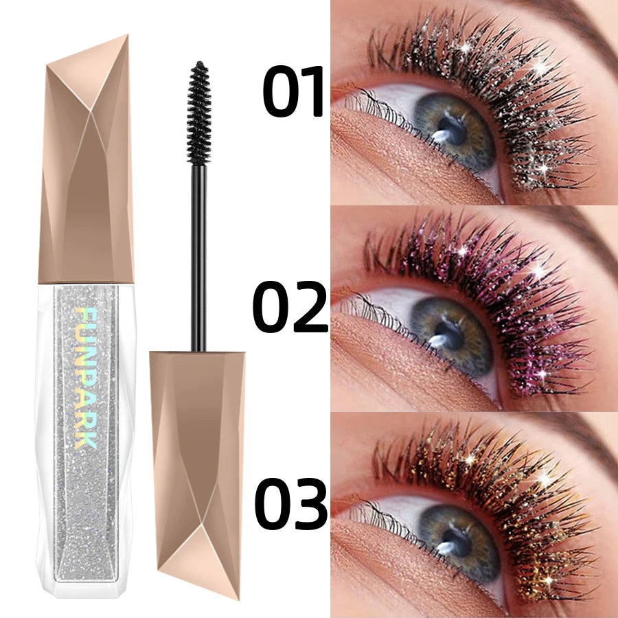 1PC Sparkling Eyelash Mascara Shimmer Long Lasting for Eyeshadow and Highlighter Liquid Eyeshadow Pearlescent Korean Makeup