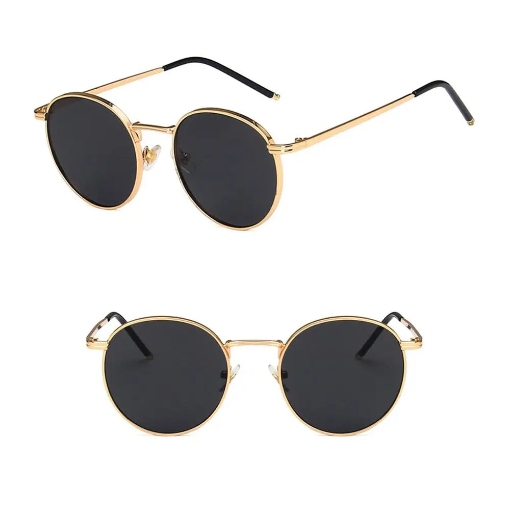 Fashion Women  Sunglases Round Sun Glasses New Metal Frame Eyewear Fishing Glasses UV400 Shades