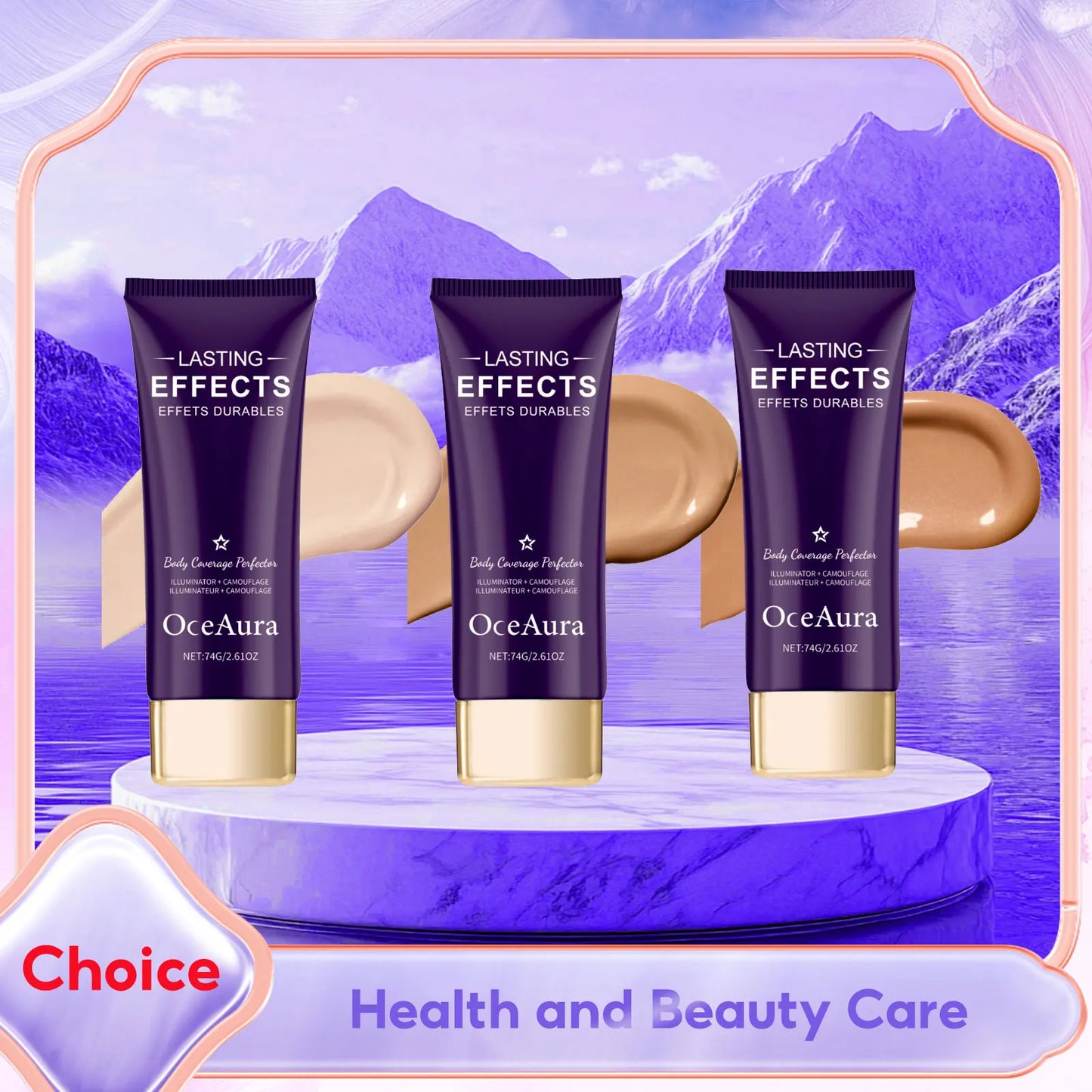 Hydrating Concealer Foundation Covers Blemishes Redness Spots Dark Circles Treatment Full-Coverage Hyaluronic Acid Face Makeup