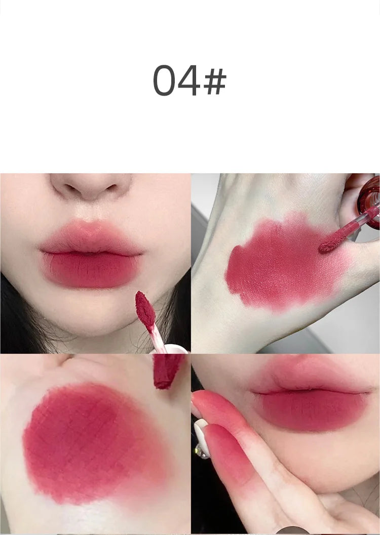Artistic Soft Mist Mousse Lip Glaze Velvet Matte Lipstick Holding Makeup Not Easy to Sticky Cosmetics Lipstick