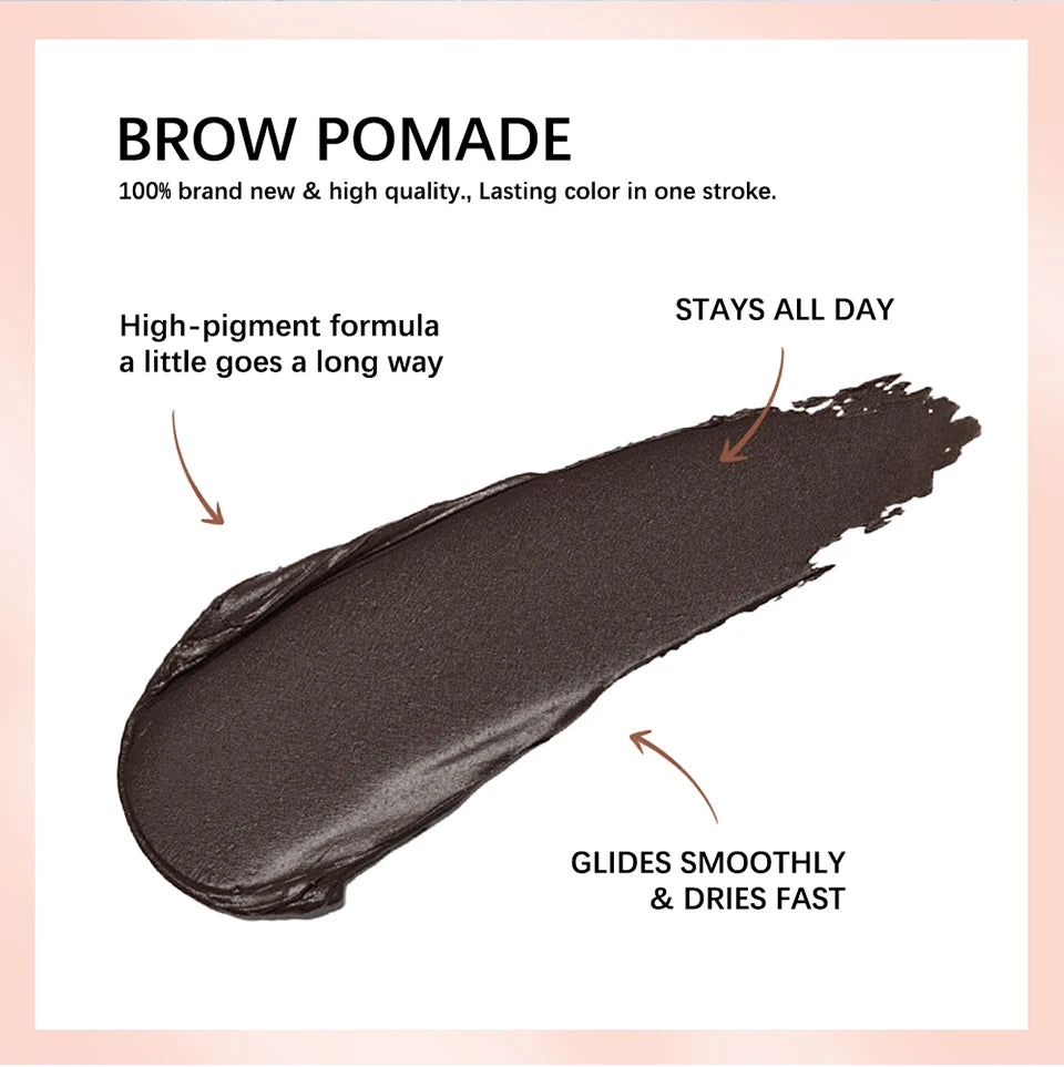 6 Colors Long-lasting Eyebrow Enhancers Makeup Waterproof 3D Natural Eye Brow Pomade Eyebrow Gel With Brush Professional Makeup