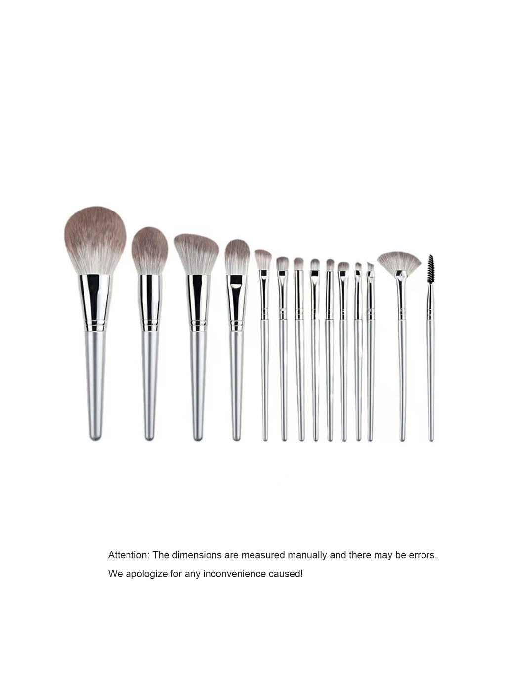 1 Set Of 14 Makeup Brushes Soft Hair Eye Shadow Powder Blusher Face Repair Nose Shadow Makeup Artist Complete Set Of Tools
