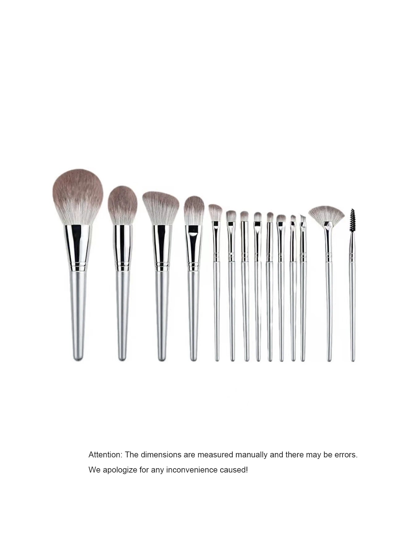 1 Set Of 14 Makeup Brushes Soft Hair Eye Shadow Powder Blusher Face Repair Nose Shadow Makeup Artist Complete Set Of Tools
