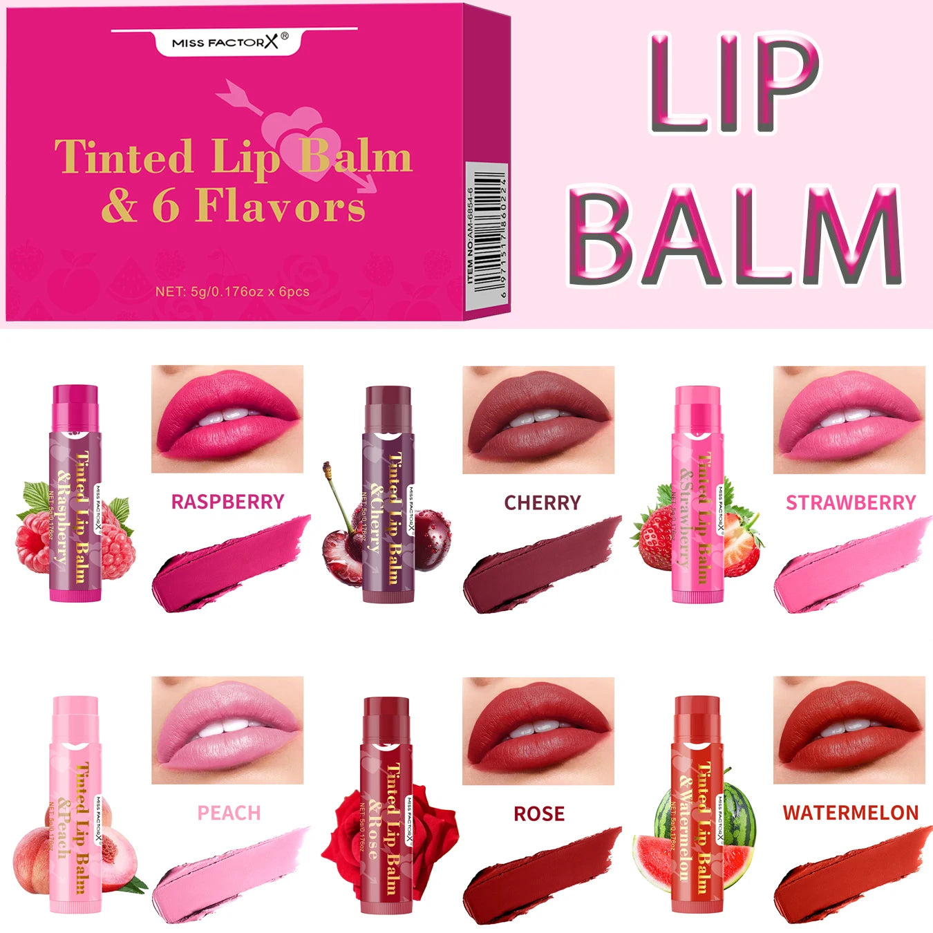6-color lipstick set - moisturizing lipstick, gloss - lasting, lip color enhancement, cheap choice for women's gifts