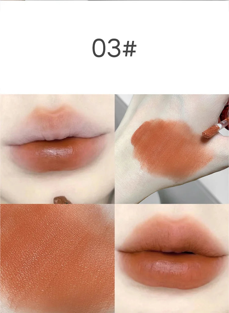 Artistic Soft Mist Mousse Lip Glaze Velvet Matte Lipstick Holding Makeup Not Easy to Sticky Cosmetics Lipstick