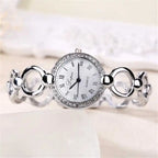 Rose Gold Luxury Women Dress Watches Girls Quartz Watch Bracelet Watch Ladies Fashion Crystal Wristwatch Women Watch