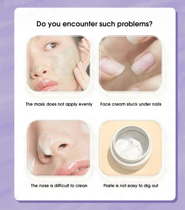 Double head silicone facial mask brush face cleaning scraper daub type mud film special brush beauty tool