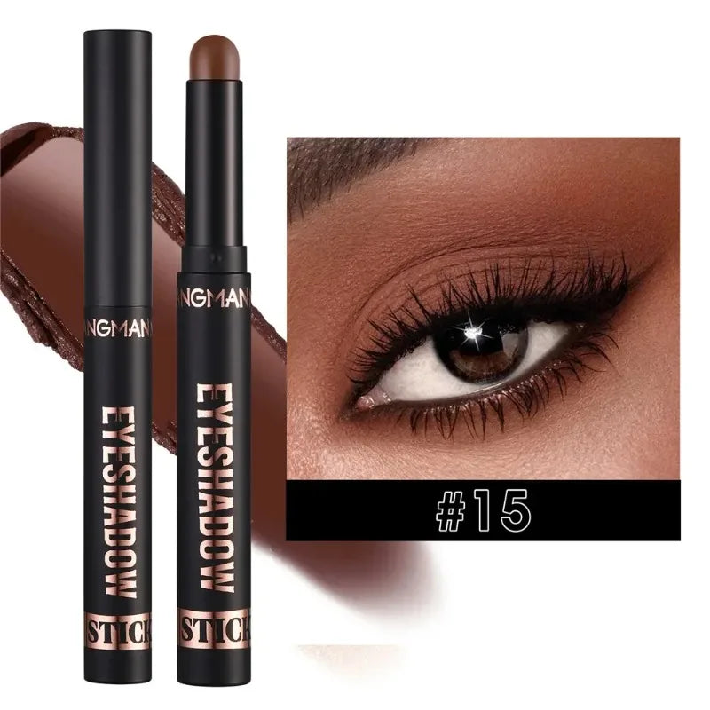 1PC Waterproof Pearlescent Eyeshadow Pencil Stick 16 Colors Lasting Glitter Shimmer Eye Shadow Highlighter Pen Eyes Makeup Tools