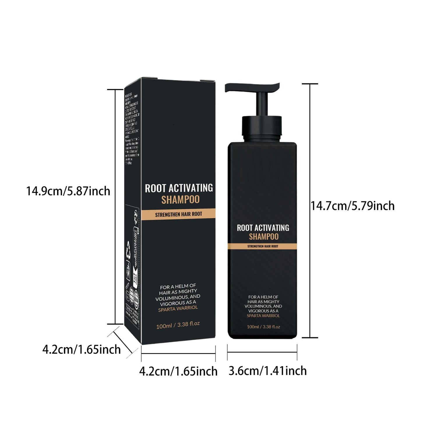 Hair Growth Shampoo for Men Root Activator Strengthening Moisturizing Gently Cleanse Repair Improve Volume Thinning Hair Shampoo