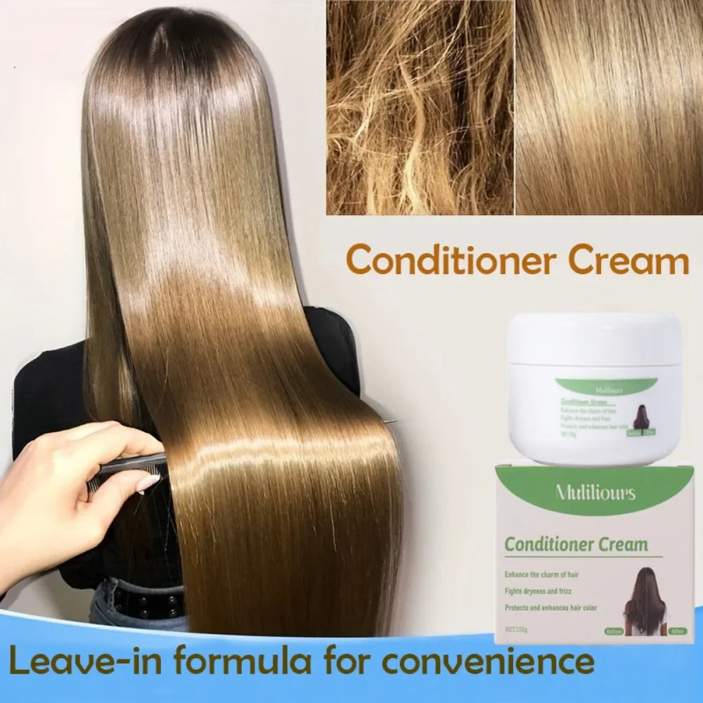 Muliliours Leave-In Hair Conditioner Deep Moisturizing with Strong Strands Natural Ingredients for All Hair Types Gentle Care