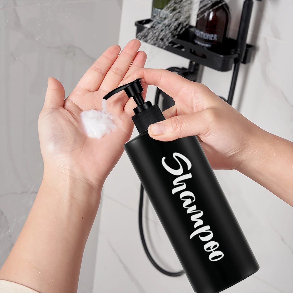 Shampoo Conditioner Bodywash Soap Dispenser Bathroom Shower Soap Dispenser Empty Shampoo Bottle Bathroom Essential