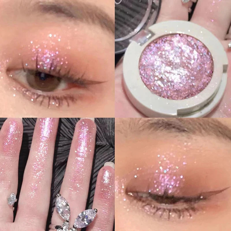 High Quality Matte Eyeshadow Palette Pearlescent Sequins Blush Eyeshadow Highlighter  For Women