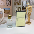 Perfume Emerald-Green Gold-Capped Eau De Cologne Sleek Square Bottled Herbal Fresh Vibrant Crisp Long-Lasting Fragrance Spray