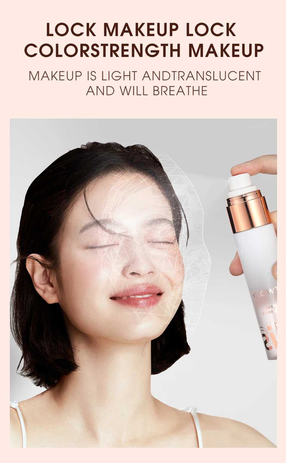 O.TWO.O Setting Spray For Makeup Moisturizing Lasting Makeup Finishing Spray Instant Film Formation Make up Lock Spray