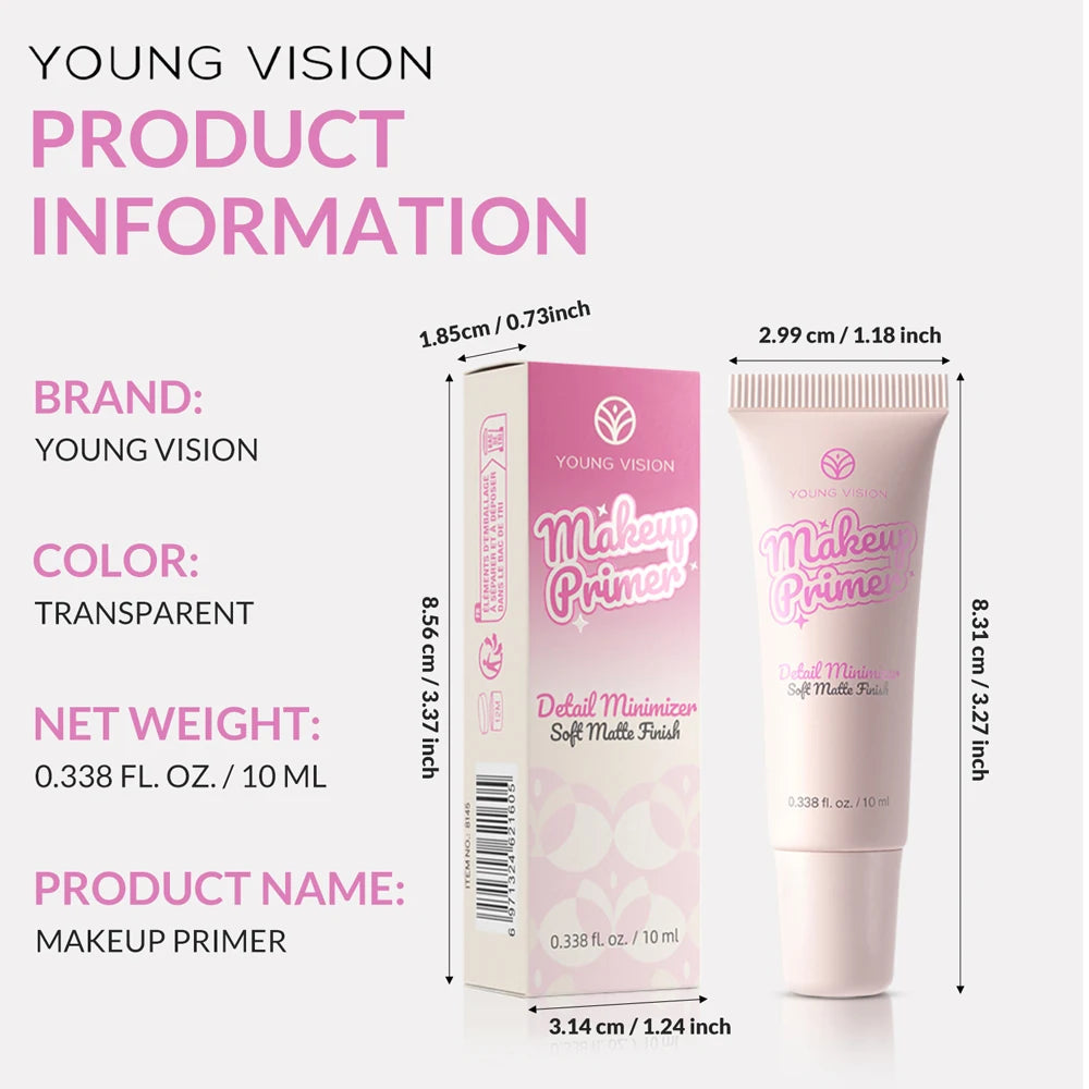 Pore-Blurring Makeup Primer Lightweight, Oil-Control Pre-Makeup Base Long-Lasting, Hydrating, and Smoothing Primer for Invisible
