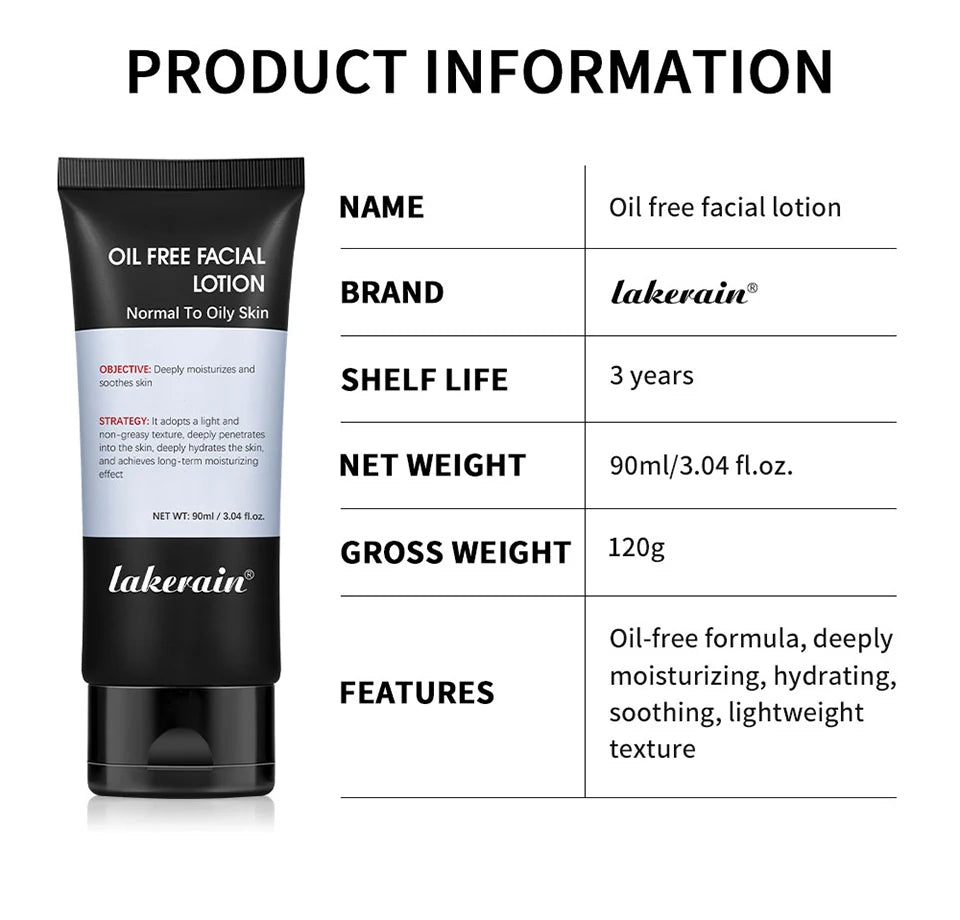Men’s Hydrating Cream Oil Free Facial Lotion Moisturizer for Normal Oily Skin deeply moisturizing hydrating Skincare Firm skin